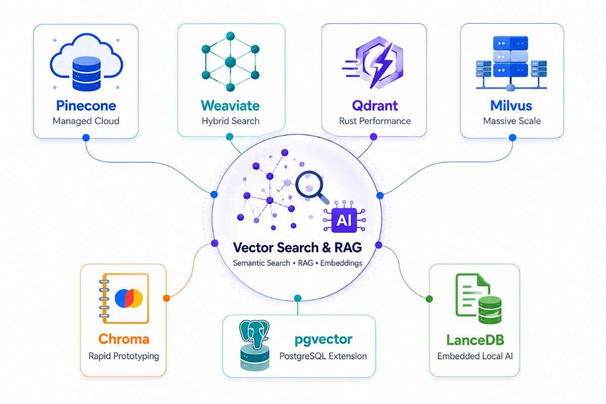 an image showcasing the best vector database for machine learning and ai development
